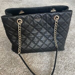 Kate Spade New York black quilted tote